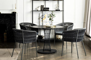 Обеденная группа на 4 персоны Диего серый гранит 4sis