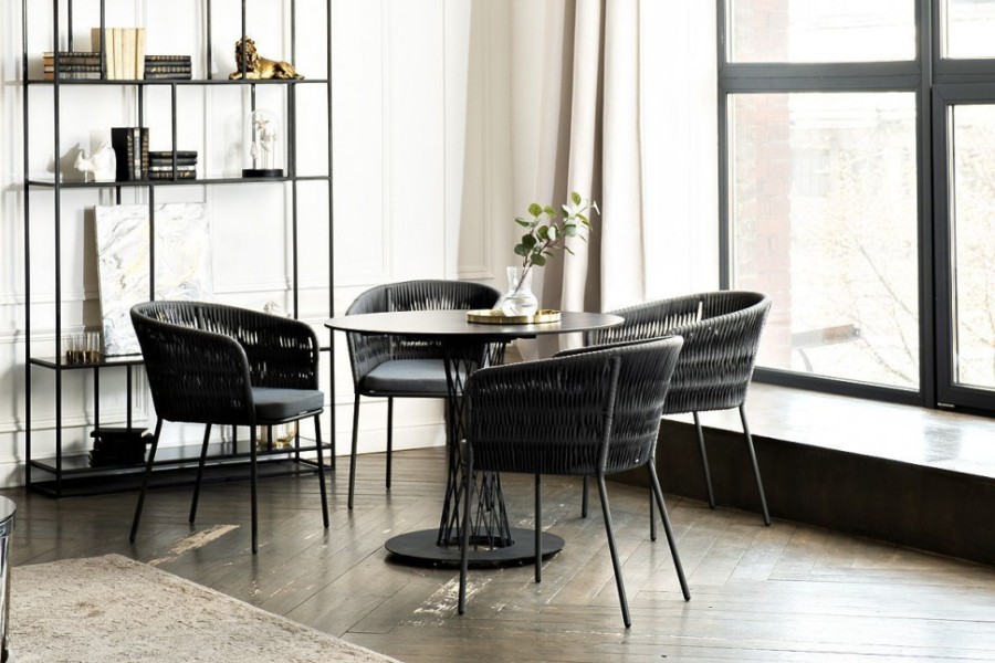 Обеденная группа на 4 персоны Диего серый гранит 4sis