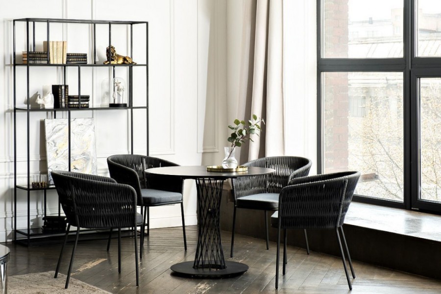 Обеденная группа на 4 персоны Диего серый гранит 4sis