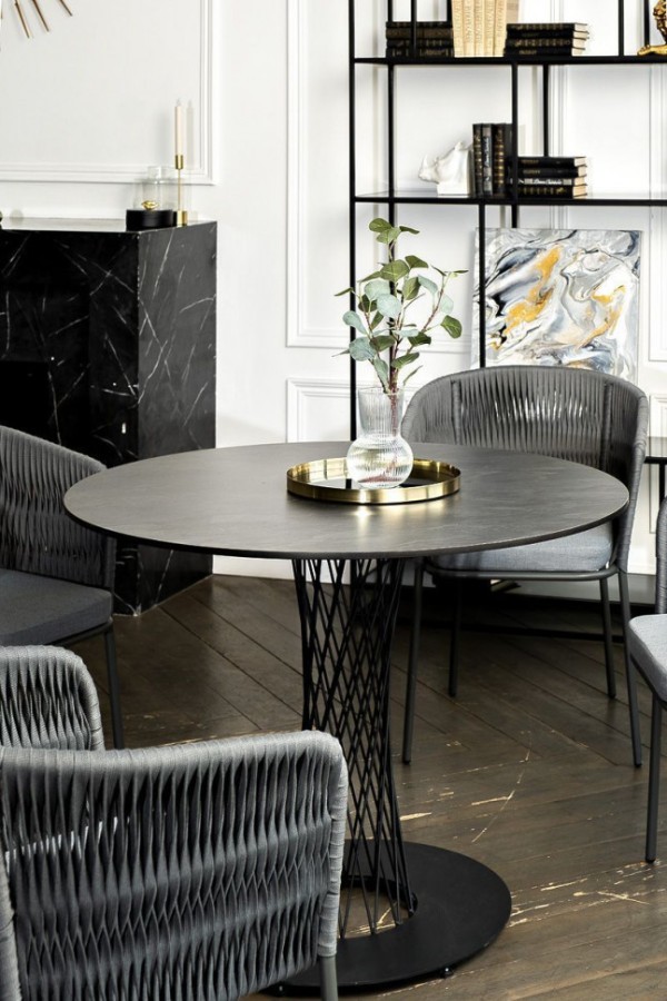 Обеденная группа на 4 персоны Диего серый гранит 4sis