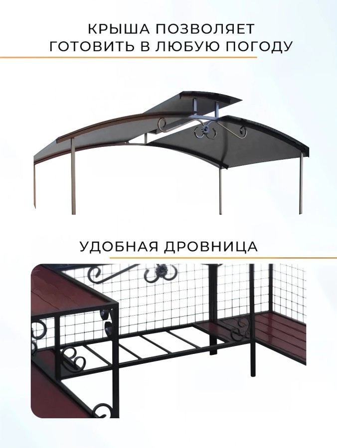 Мангал дачный с беседкой ММ-27 Garden story