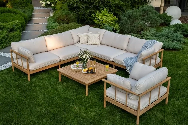 Софа из тика BUNGALOW 2-х местная с левым подлокотником Joygarden