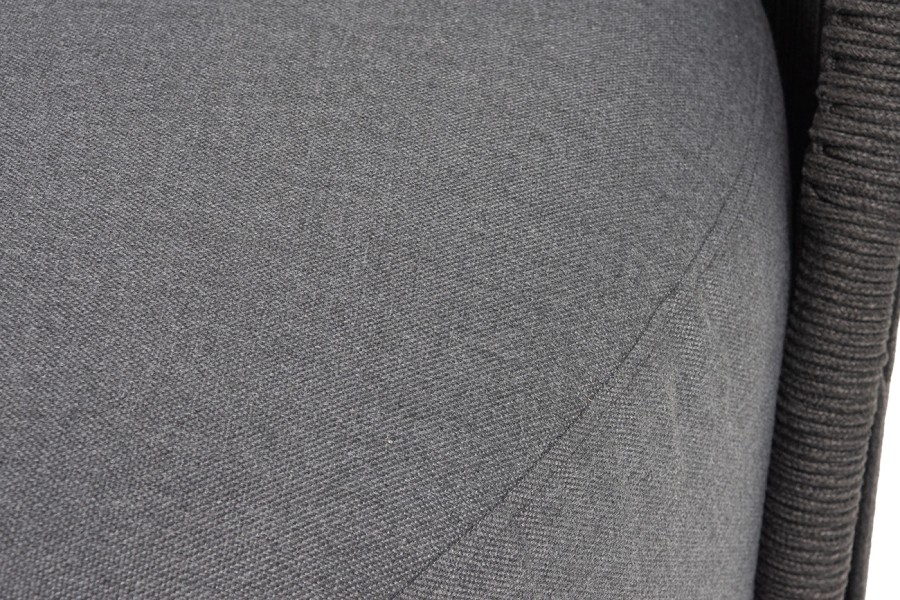 Кресло Монтелла, роуп темно-серый круглый, ткань темно-серая 027 4sis