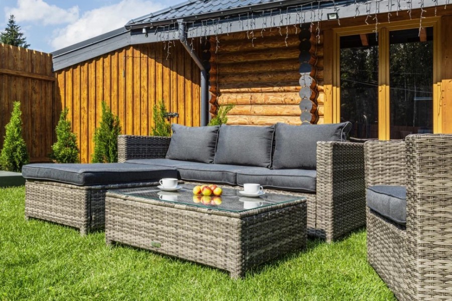 Комплект из искусственного ротанга Royal Family GRAND VICKY серый