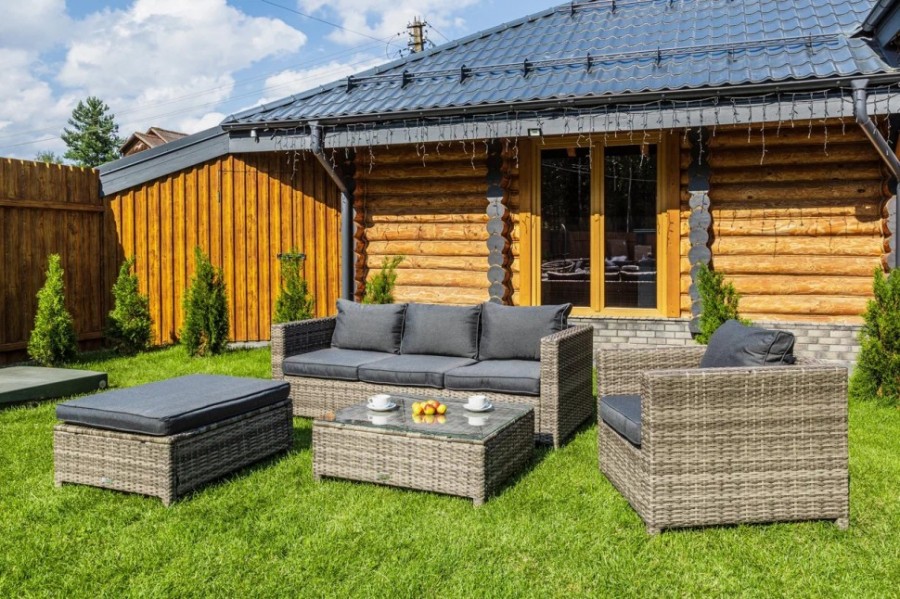 Комплект из искусственного ротанга Royal Family GRAND VICKY серый