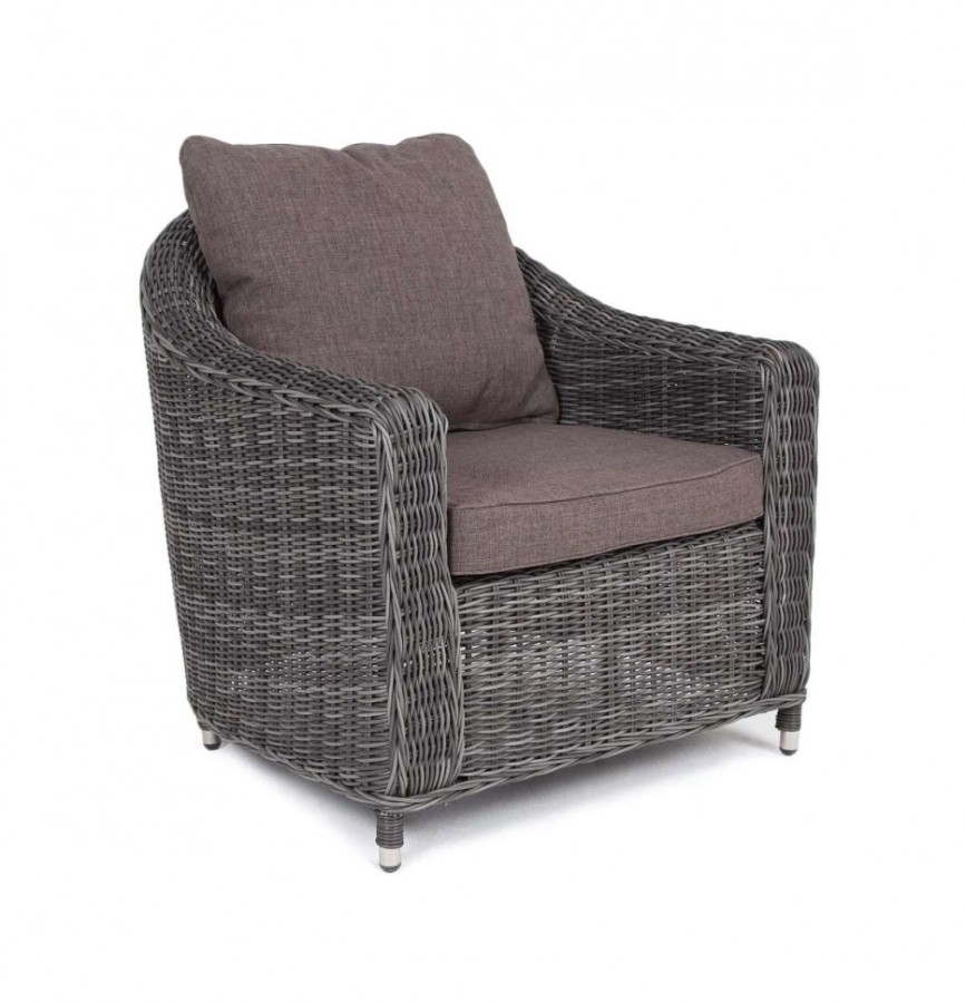 Кресло из искусственного ротанга Кон Панна серое 4sis