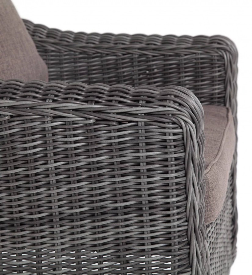 Кресло из искусственного ротанга Кон Панна серое 4sis