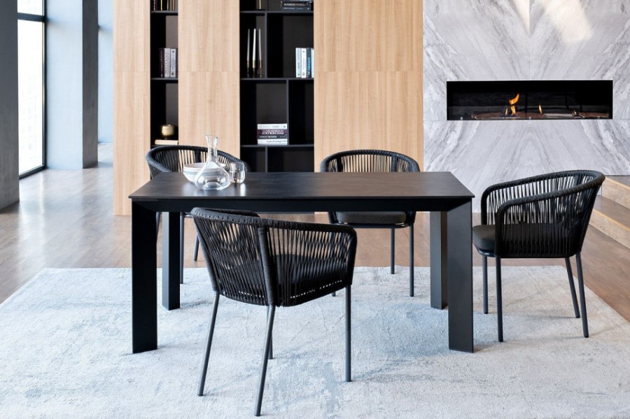 Обеденная группа на 4 персоны из роупа Венето Марсель темно-серый 4sis