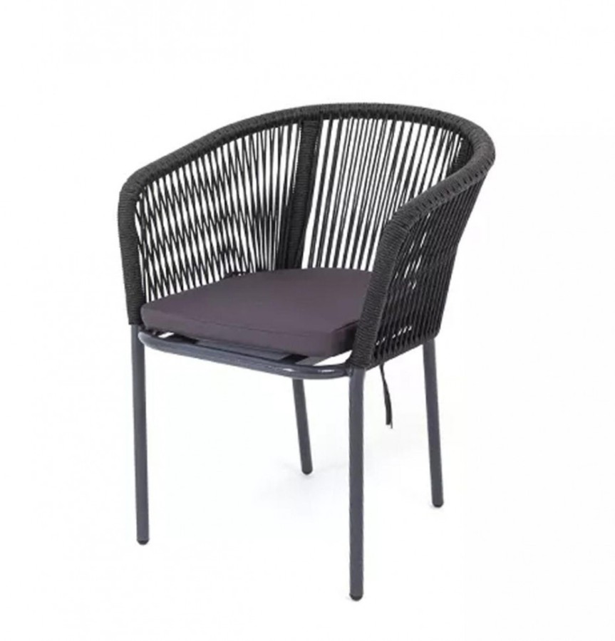 Обеденная группа на 4 персоны из роупа Венето Марсель темно-серый 4sis