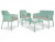 Комплект пластиковой мебели 1+1+2 Net ментоловый Nardi