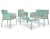 Комплект пластиковой мебели 1+1+2 Net ментоловый Nardi