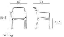 Комплект пластиковой мебели 1+1+2 Net ментоловый Nardi