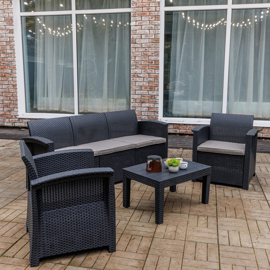 Лаунж зона LILY с трехместным диваном Royal Family 