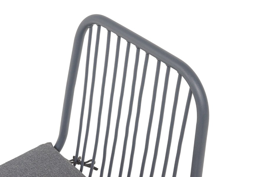 Cтул Кастелло, з стали темно-серый (RAL7024) муар, ткань темно-серая 027 4sis