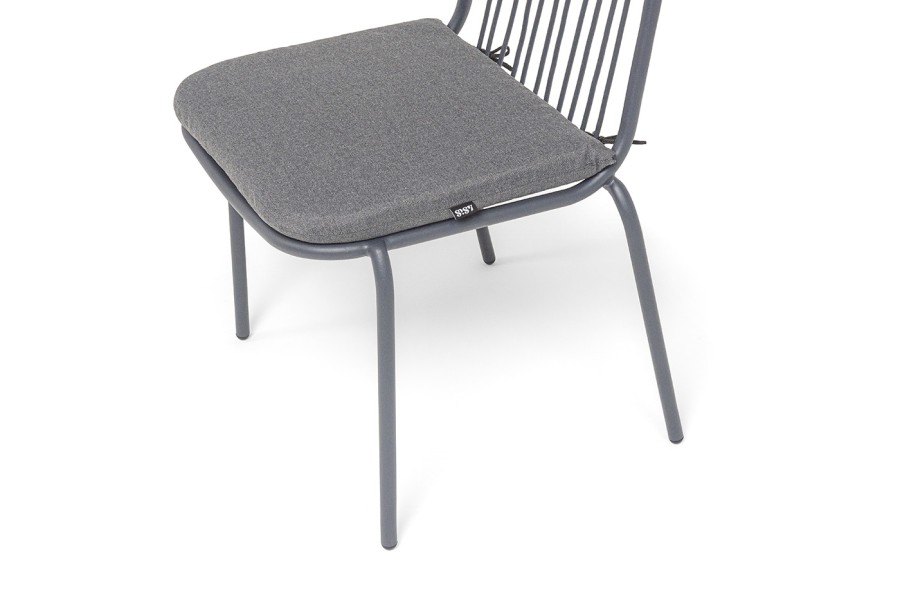 Cтул Кастелло, з стали темно-серый (RAL7024) муар, ткань темно-серая 027 4sis