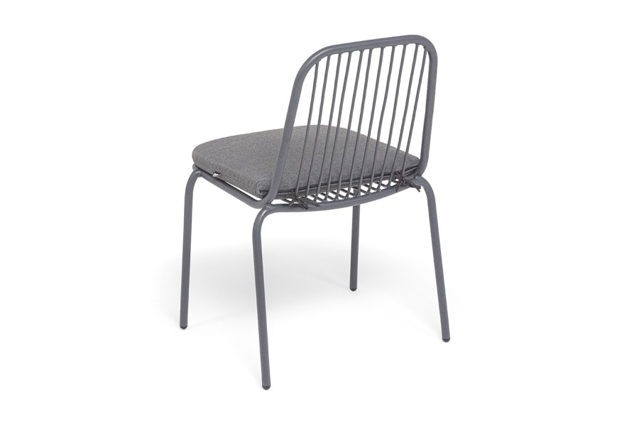 Cтул Кастелло, з стали темно-серый (RAL7024) муар, ткань темно-серая 027 4sis