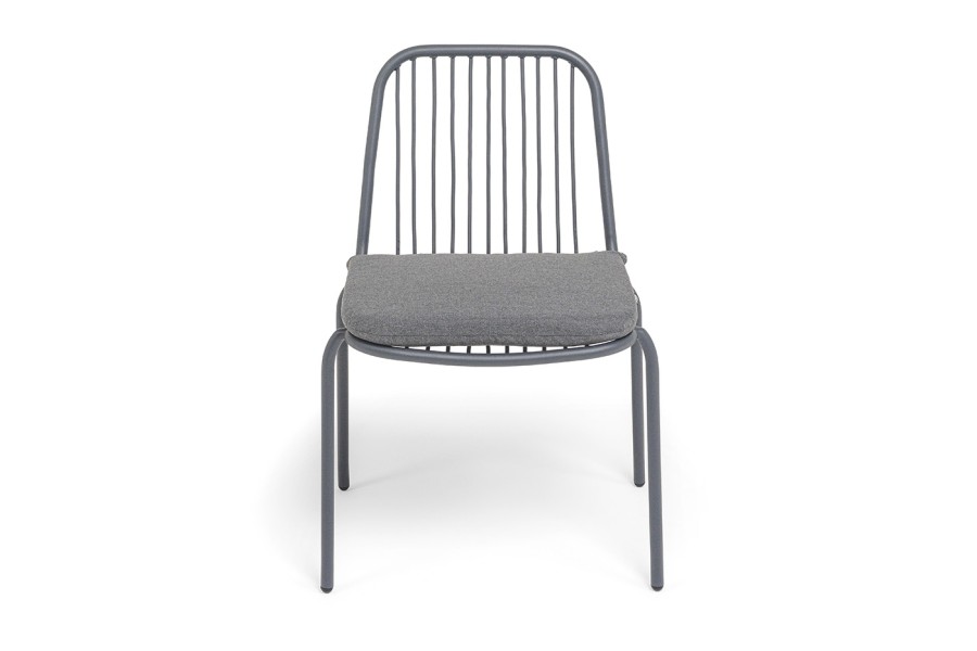 Cтул Кастелло, з стали темно-серый (RAL7024) муар, ткань темно-серая 027 4sis