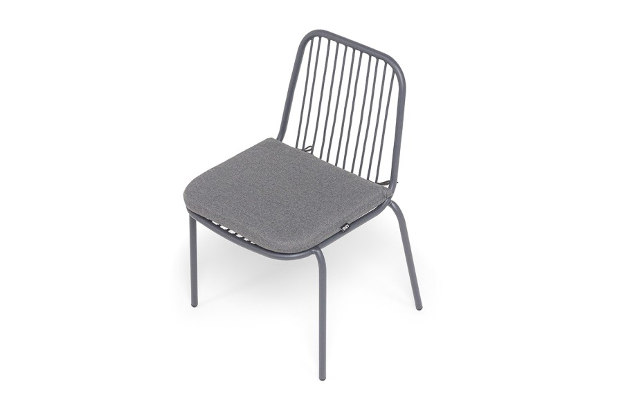 Cтул Кастелло, з стали темно-серый (RAL7024) муар, ткань темно-серая 027 4sis