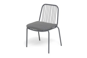 Cтул Кастелло, з стали темно-серый (RAL7024) муар, ткань темно-серая 027 4sis