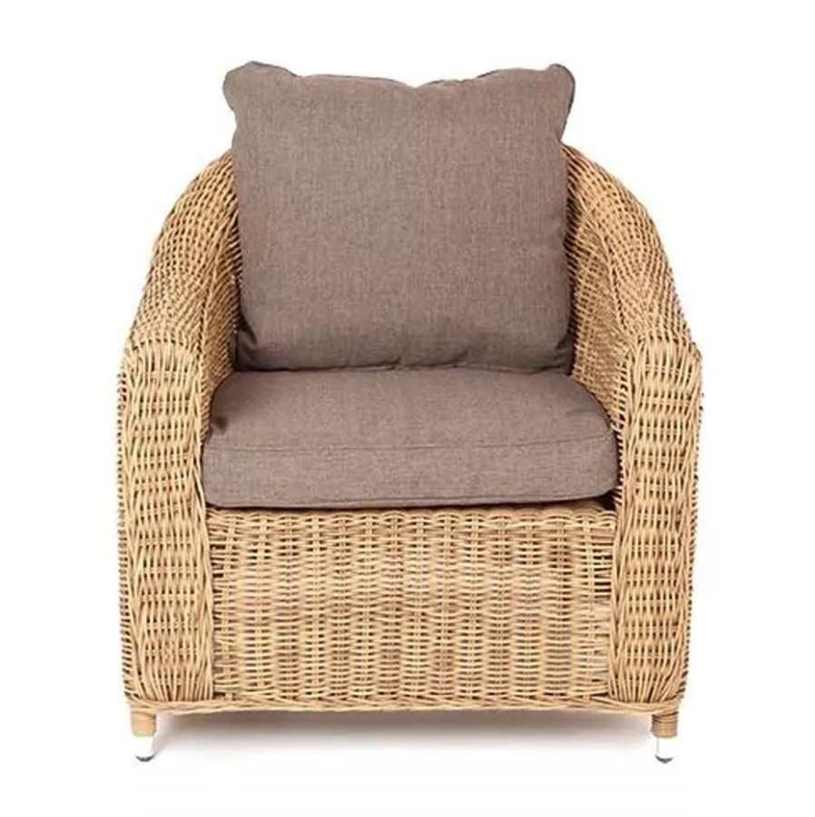 Кресло из искусственного ротанга Кон Панна соломенное 4sis