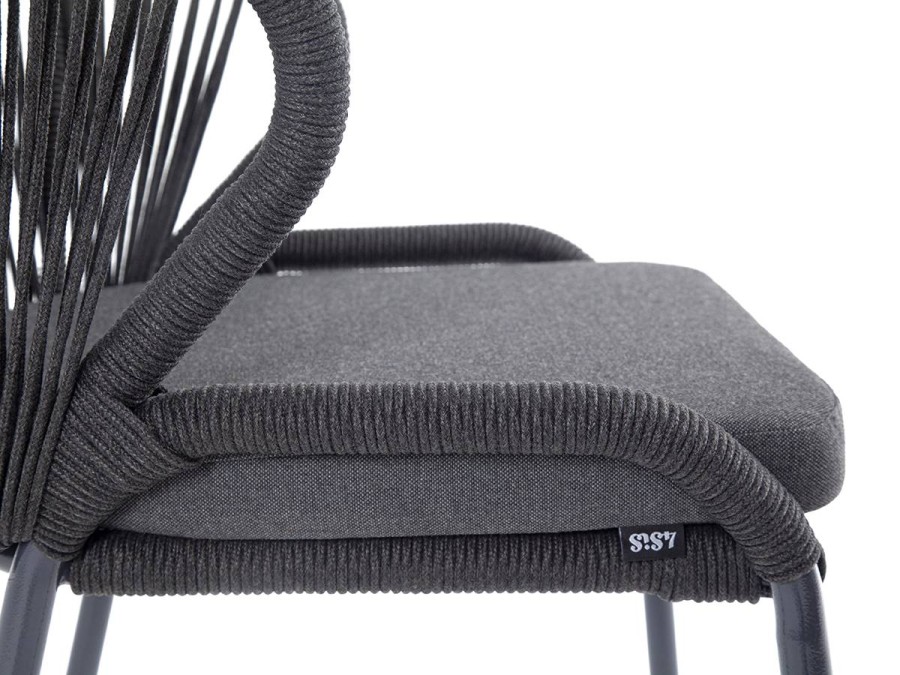 Обеденная группа на 4 персоны из роупа Венето Милан темно-серая 4sis