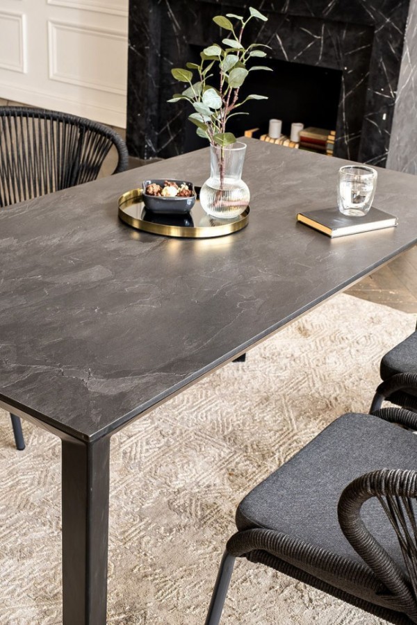 Обеденная группа на 4 персоны из роупа Венето Милан темно-серая 4sis