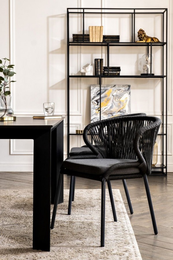 Обеденная группа на 4 персоны из роупа Венето Милан темно-серая 4sis