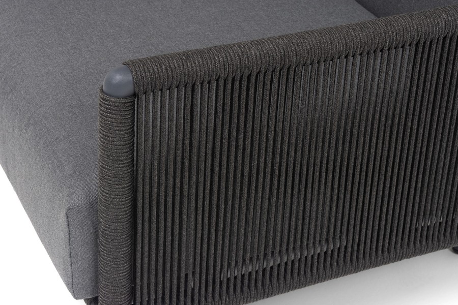 Диван 3-местный Джелло роуп темно-серый круглый 4sis