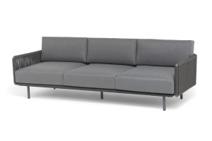 Диван 3-местный Джелло роуп темно-серый круглый 4sis