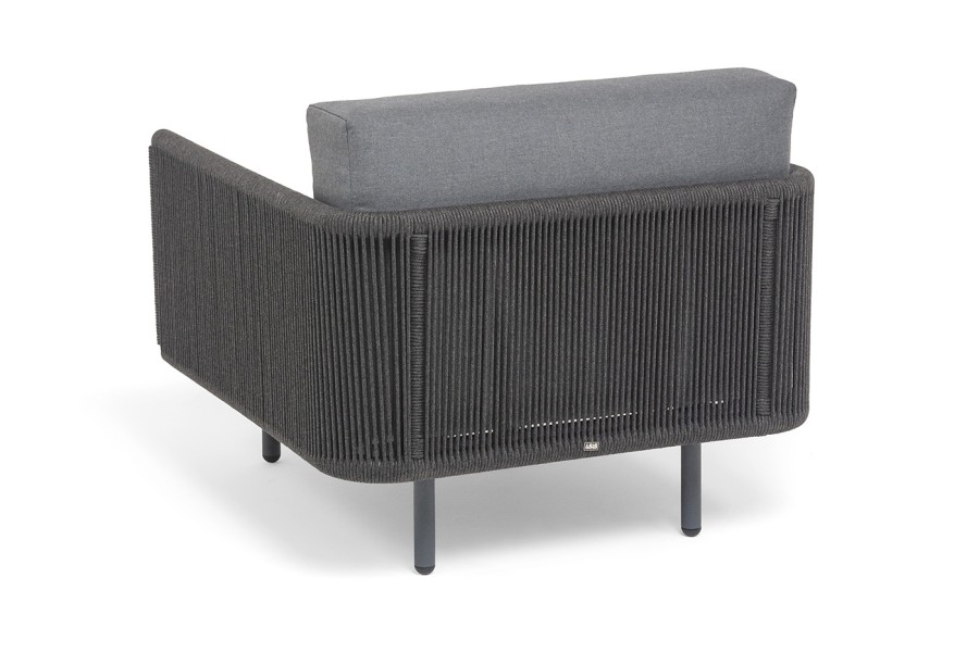 Диван 3-местный Джелло роуп темно-серый круглый 4sis