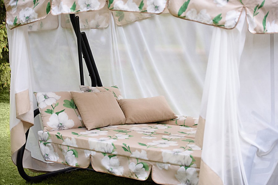 Садовые качели Турин Премиум FLOWER Ольса