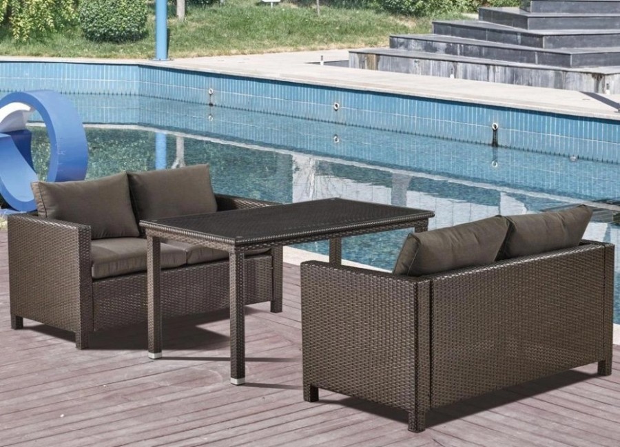 Плетеный диван S59A-W53 Brown Афина