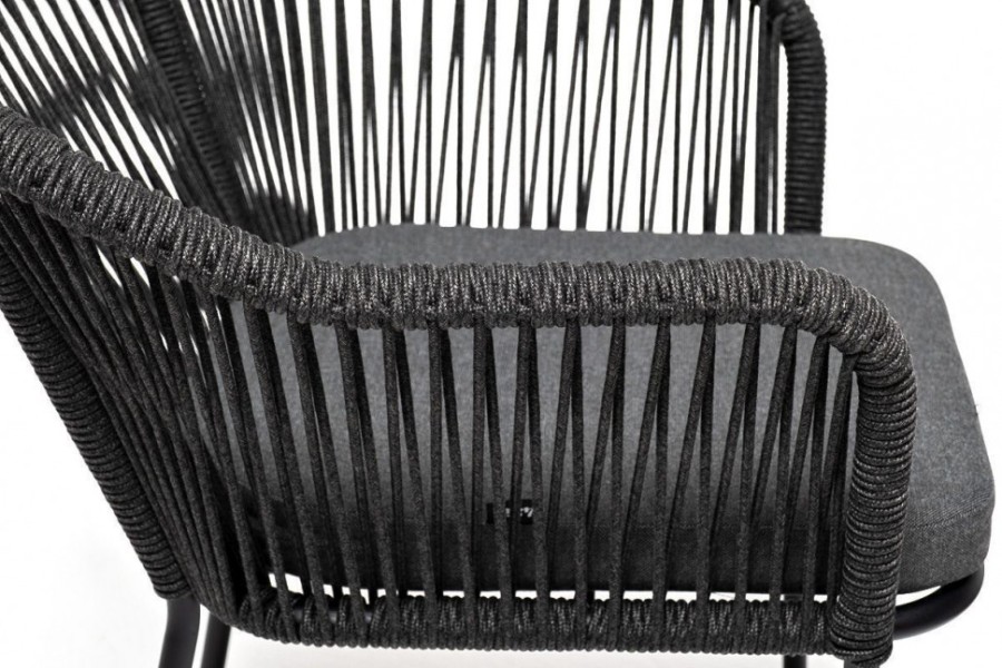 Обеденная группа на 4 персоны Лион темно-серая 4sis