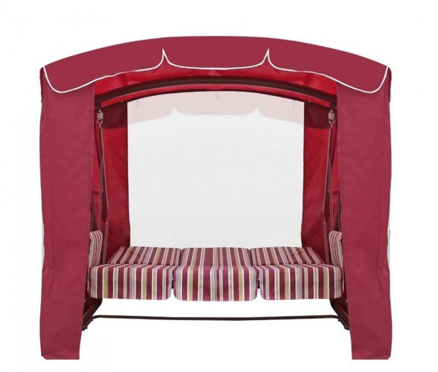 Садовые качели трехместные Элит Люкс, бордо