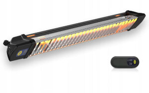 Инфракрасный обогреватель IRIS 1800 W c пультом и проводом с вилкой Garden