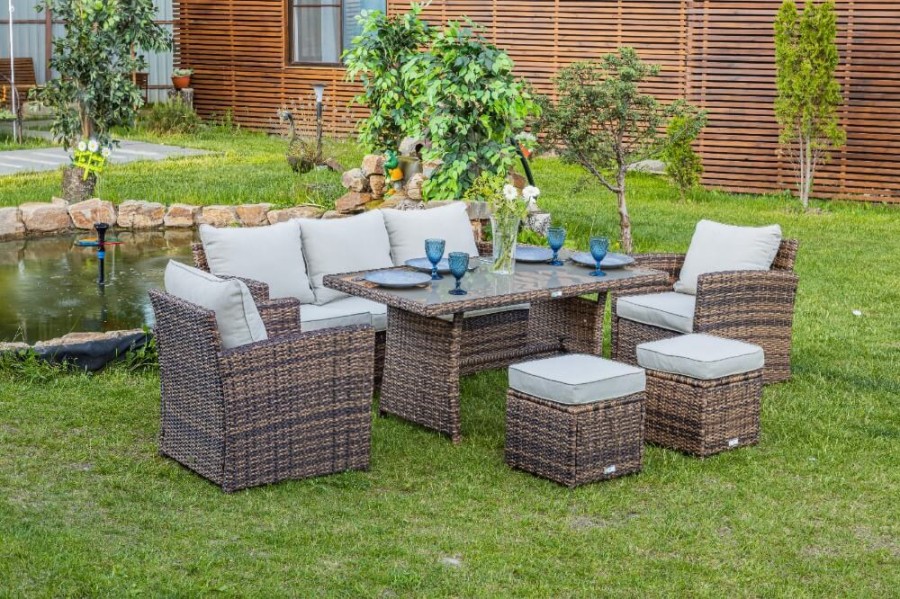 Комплект мебели ZOYA из искусственного ротанга коричневый Royal Family