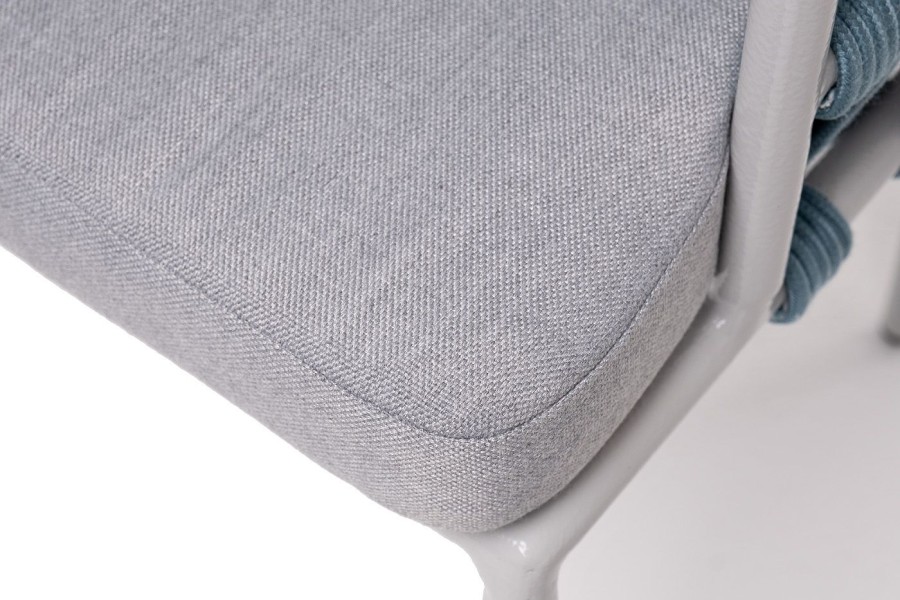 Плетеный стул Диего из роупа бирюзовый 4sis