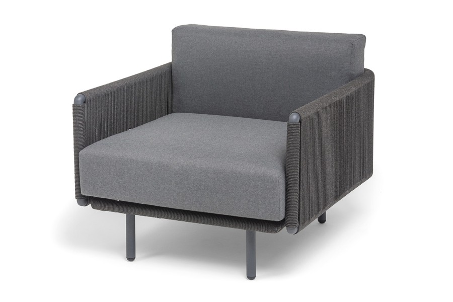 Кресло Джелло роуп темно-серый круглый 4sis 