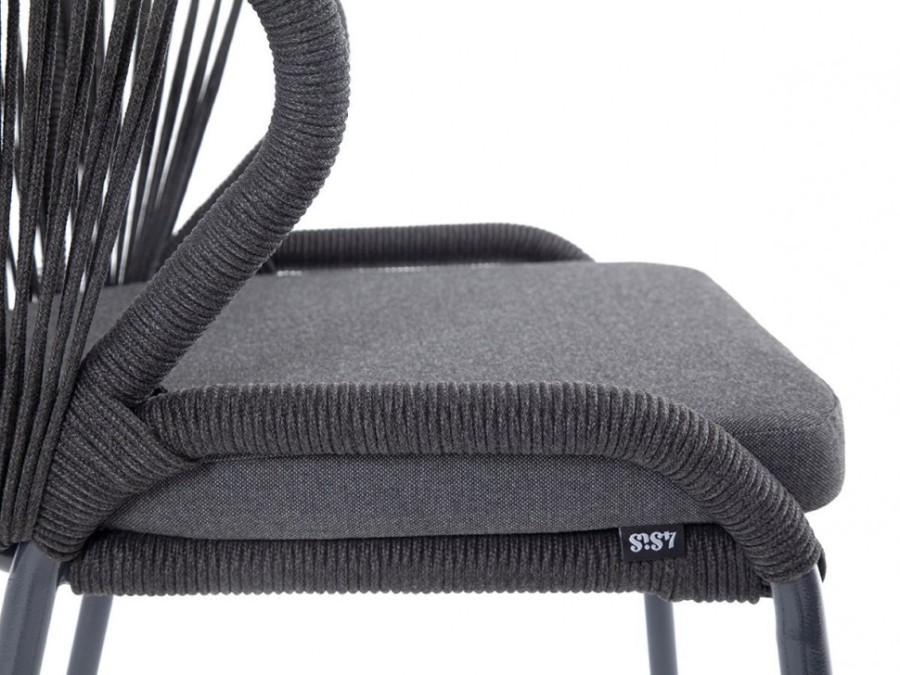 Обеденная группа на 6 персон Венето со стульями Милан темно-серый 4sis