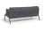 Диван 3-местный Ронда роуп серый 40 мм tex, ткань темно-серая 027 4sis