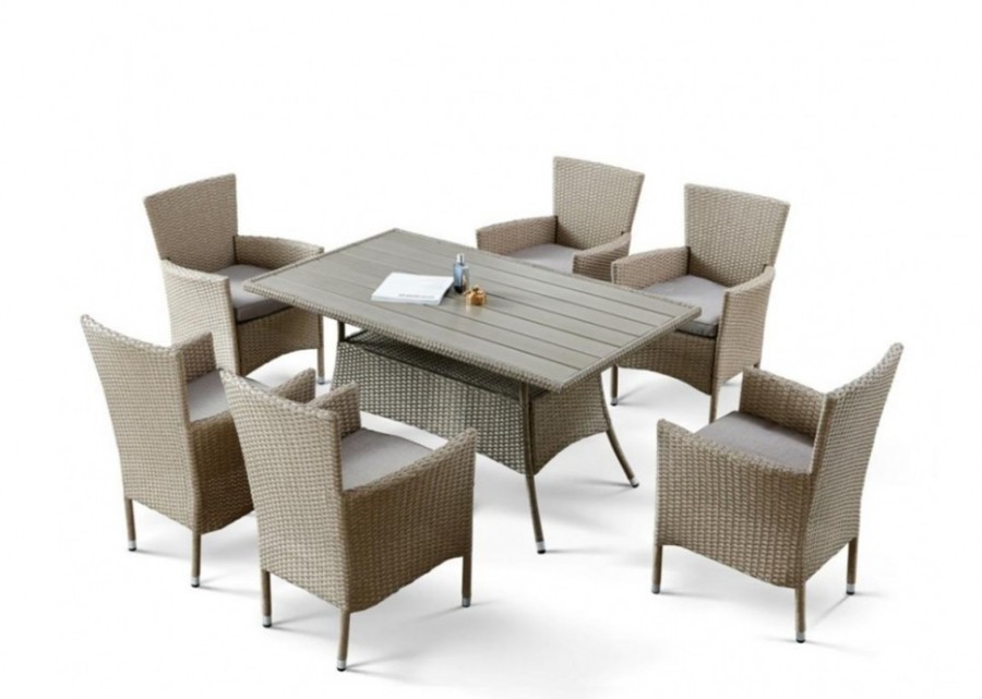 Комплект плетеной мебели AFM-195-6Pcs Beige Афина