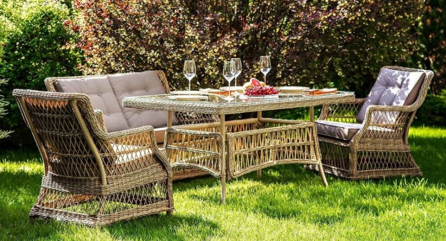 Обеденный плетеный стол Oslo Joygarden