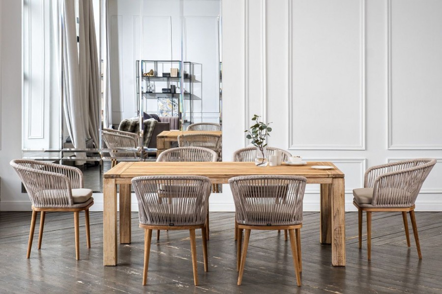 Обеденная группа на 6 персон Мадейра бежевая из дуба 4sis