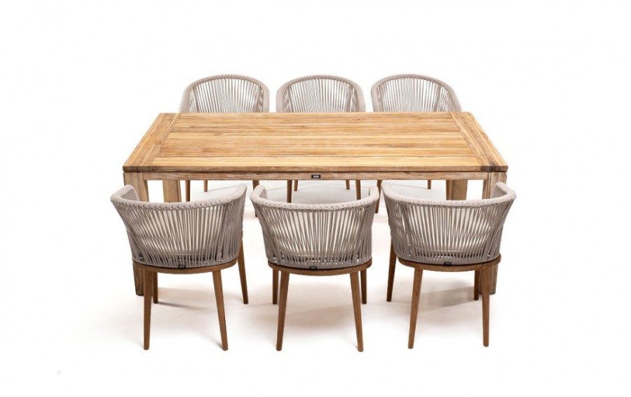 Обеденная группа на 6 персон Мадейра бежевая из дуба 4sis