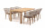 Обеденная группа на 6 персон Мадейра бежевая из дуба 4sis
