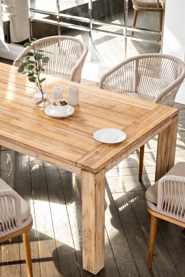 Обеденная группа на 6 персон Мадейра бежевая из дуба 4sis