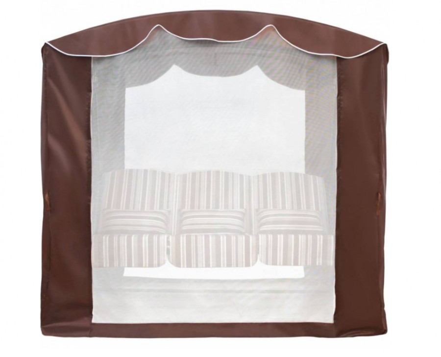 Садовые качели трехместные Элит Люкс, шоколад Garden