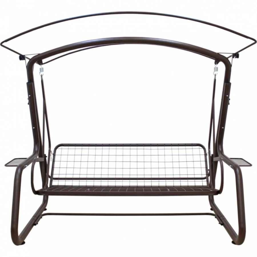 Садовые качели трехместные Элит Люкс, шоколад Garden