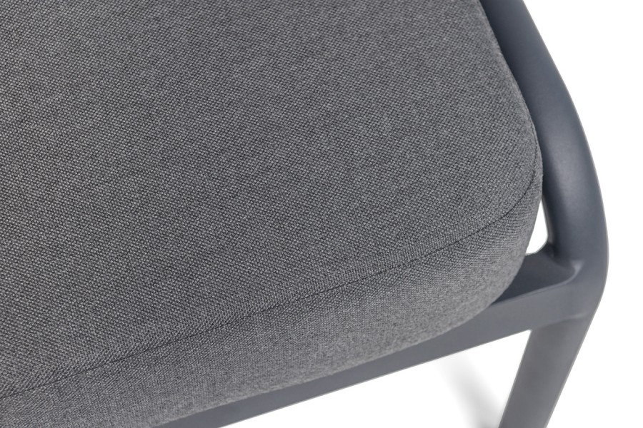 Кресло Ронда роуп серый 40 мм tex, ткань темно-серая 027 4sis