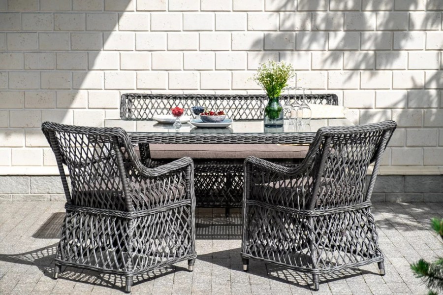 Кресло из искусственного ротанга Латте Graphite 4sis